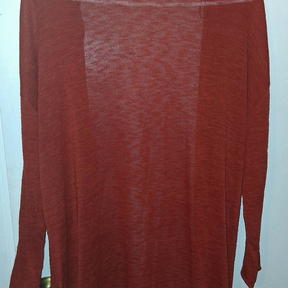 Divided Rust Open-Front Cardigan - Picture 3 of 3